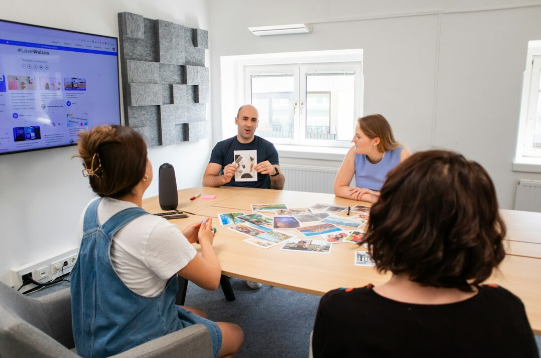group discussion in meeting room