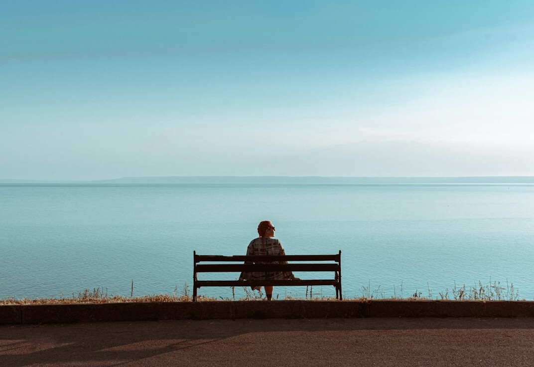 person reflecting alone